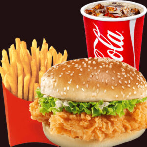 Kids Chicken Burger , Reg Fries , Reg Fries