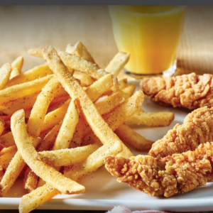 2 Chicken Strips , Reg Fries , Reg Juice